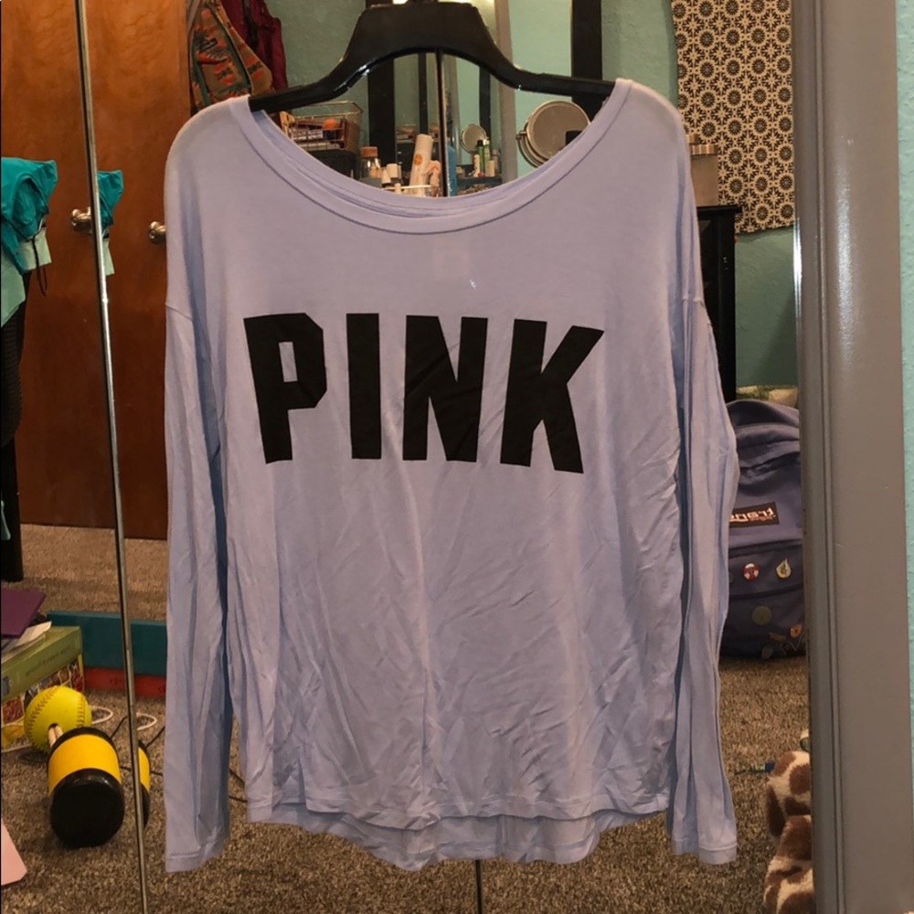 PINK Victoria’s Secret wide neck long sleeve shirt